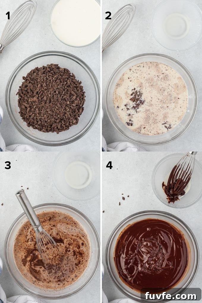 Chocolate Ganache Recipe for Glossy Glaze and Filling 5 How to make chocolate ganache