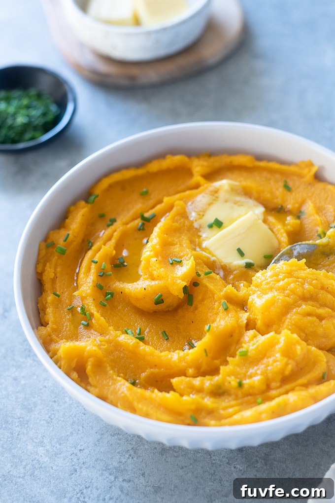 Mashed butternut squash