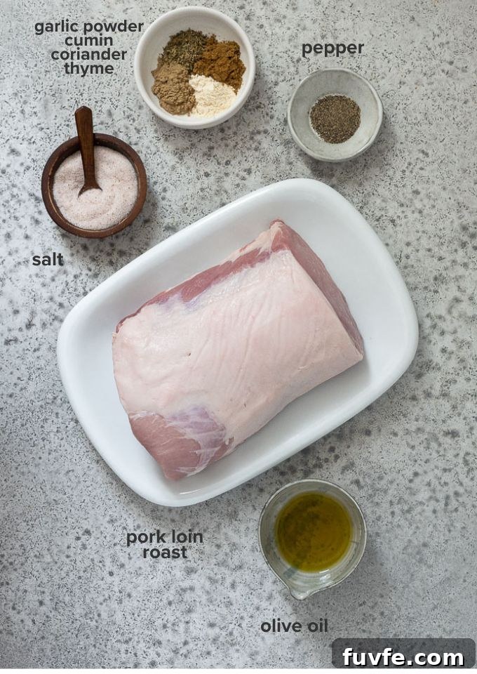 Roasted Pork Loin with Garlic and Rosemary 4 pork loin roast recipe ingredients