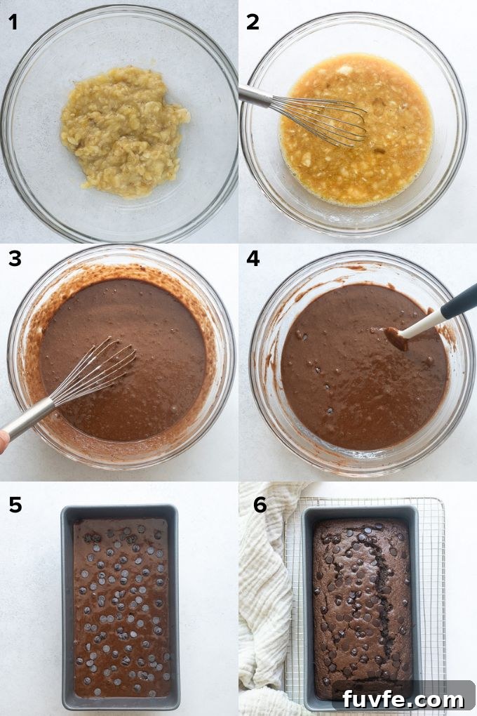 How to make double chocolate banana bread