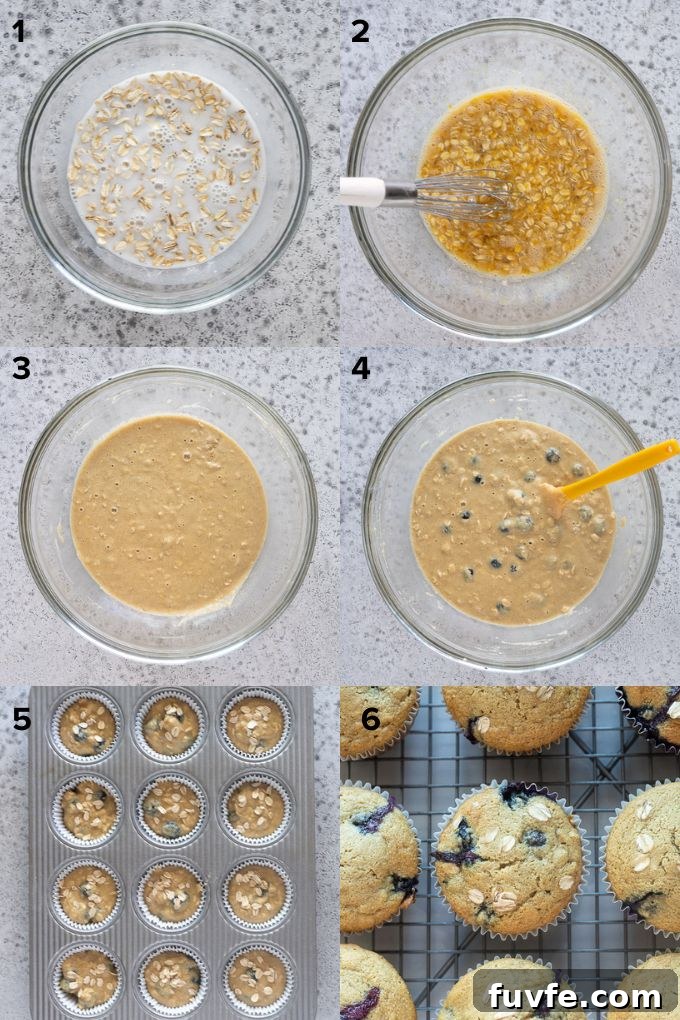 How to make blueberry oatmeal muffins