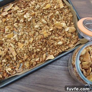 Peanut mango and coconut granola