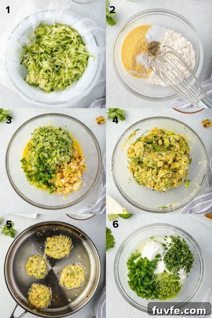 How to make zucchini and corn fritters