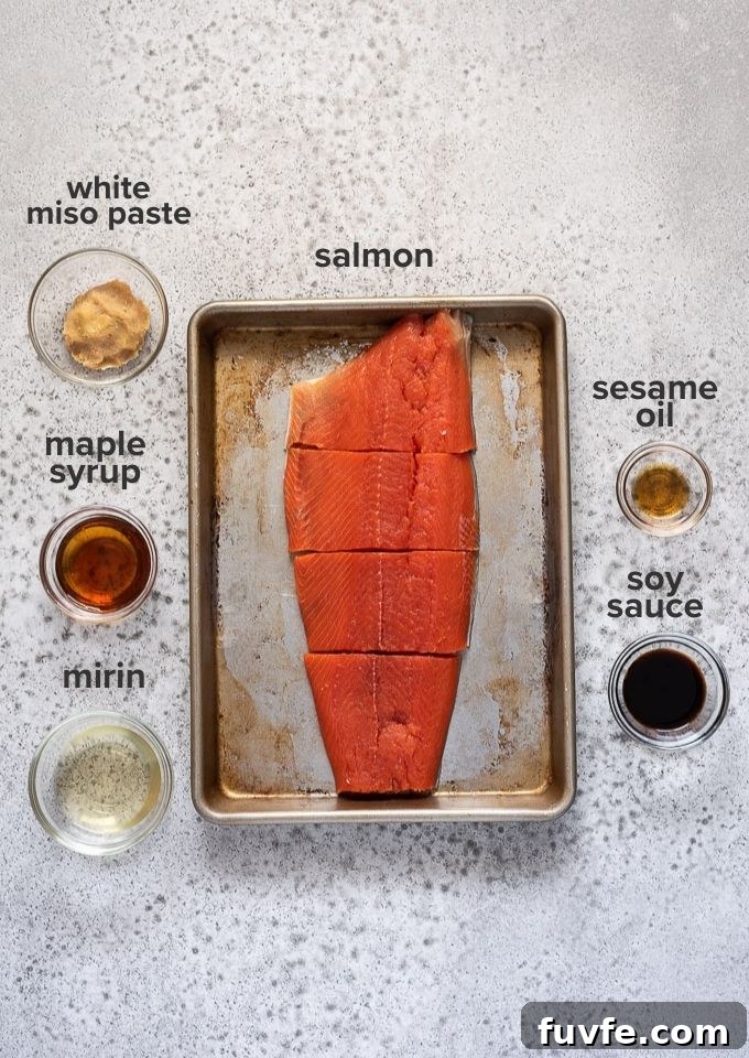 Miso-Glazed Salmon Recipe with Sesame and Scallions 3 Miso salmon recipe ingredients