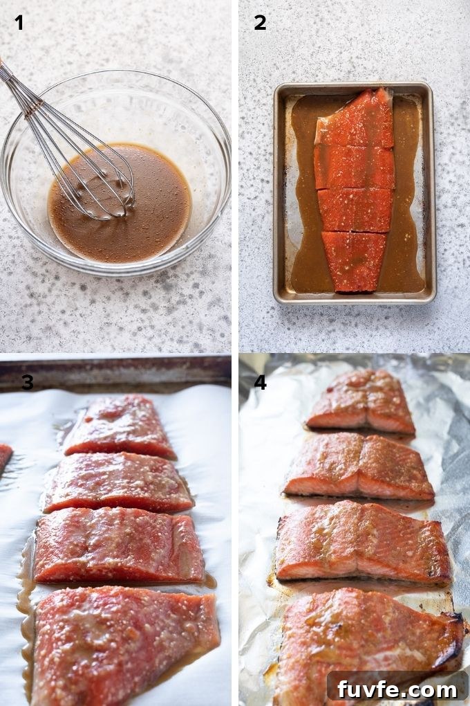 Miso-Glazed Salmon Recipe with Sesame and Scallions 4 How to make miso salmon collage