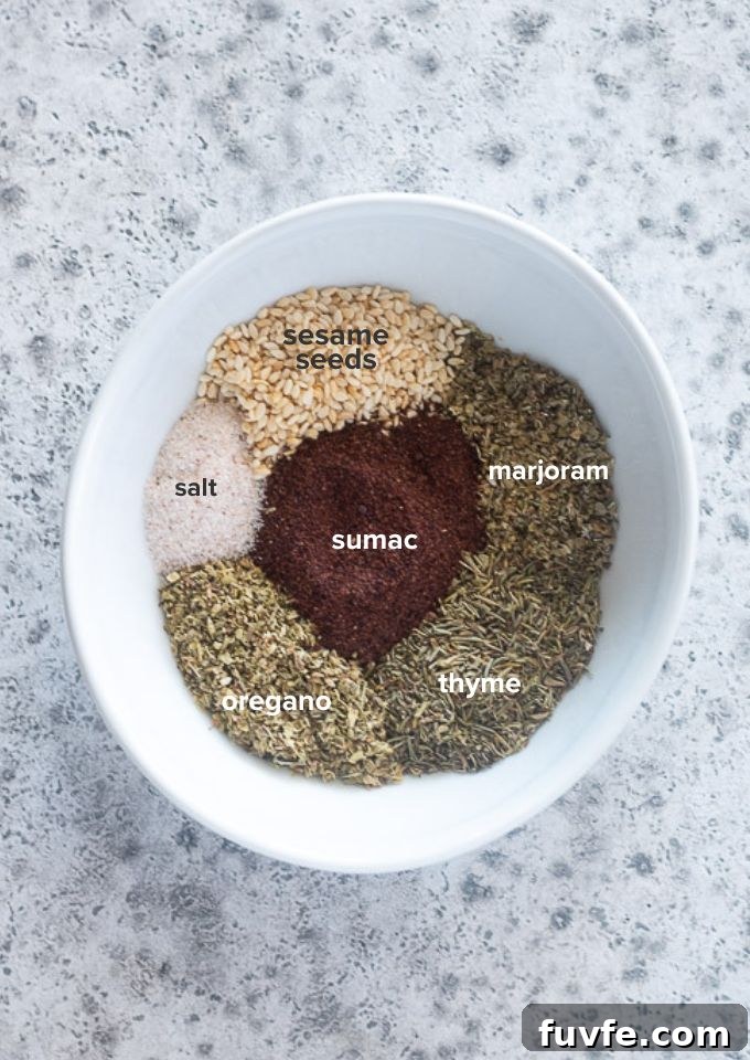 Za'atar ingredients