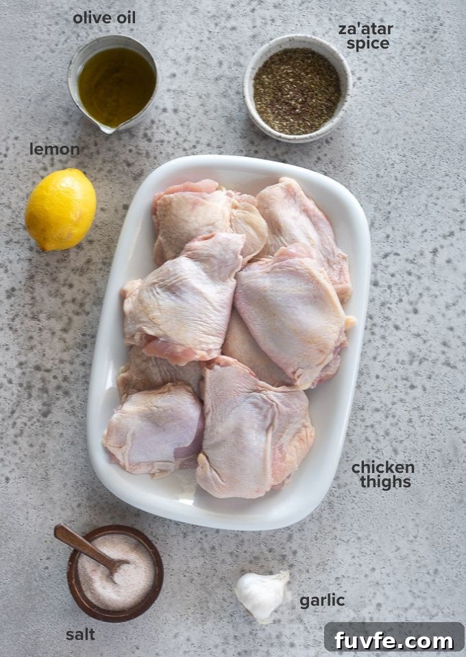 Grilled chicken thigh recipe ingredients
