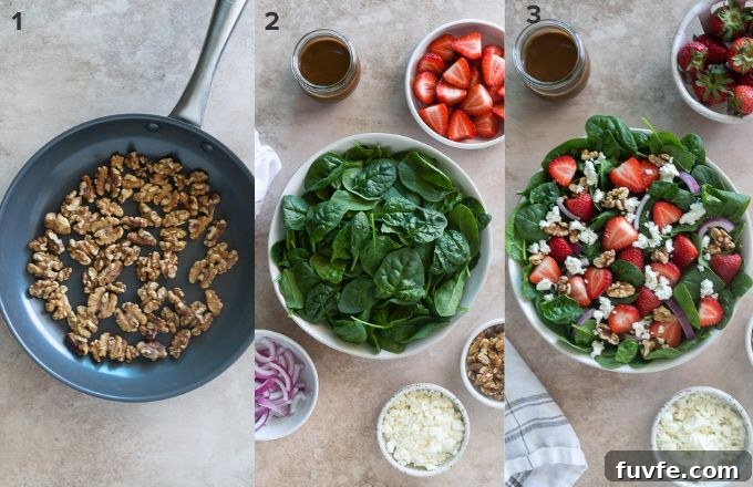 Fresh Strawberry and Spinach Salad Recipe 5 How to make spinach and strawberry salad