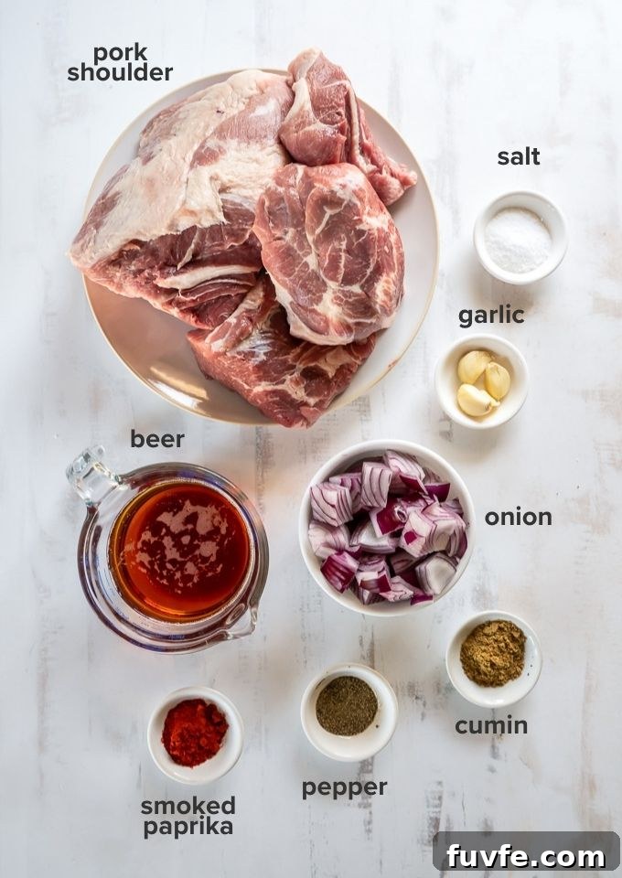 Slow cooker pulled pork recipe ingredients