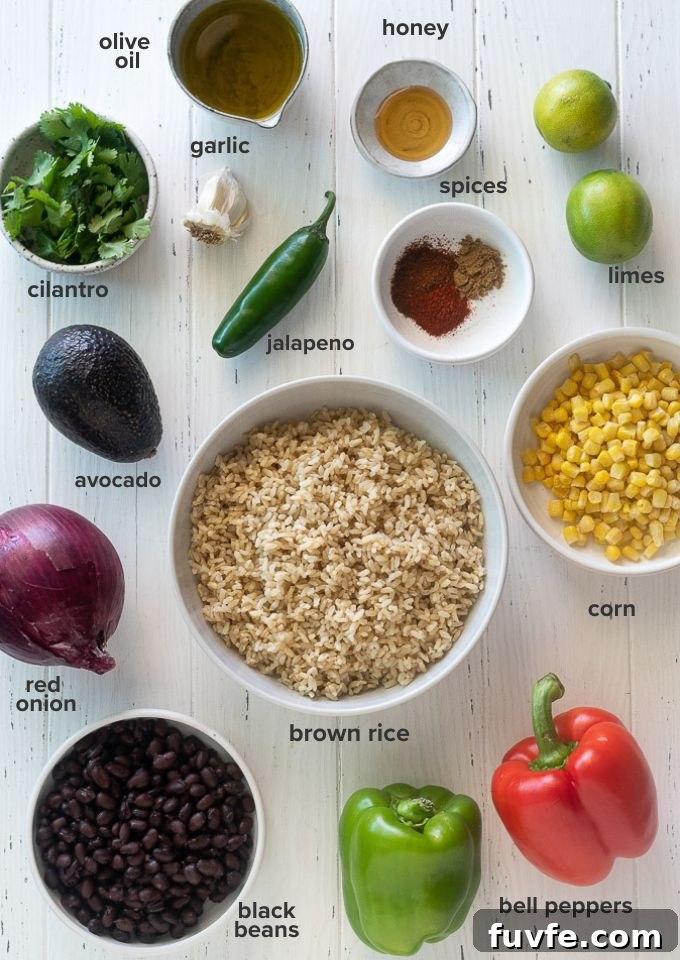 Brown rice salad recipe ingredients