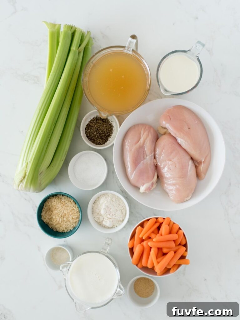Creamy Chicken and Wild Rice Soup Recipe for Comforting Weeknights 3 ingredients for creamy chicken and rice soup