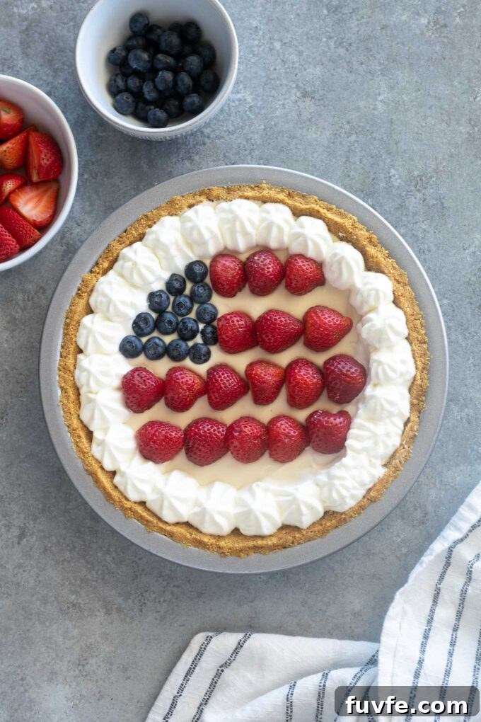 American flag no bake cheesecake