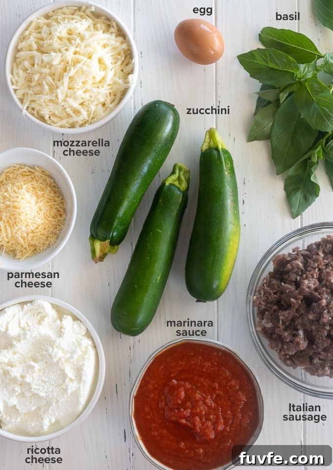 Zucchini lasagna recipe ingredients