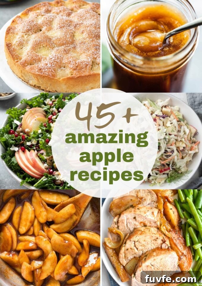 45 Apple Recipes with Complete Produce Guide 2 45 Amazing apple recipes long collage pin