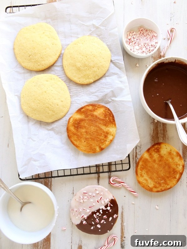 Peppermint Black & White Cookies | completelydelicious.com
