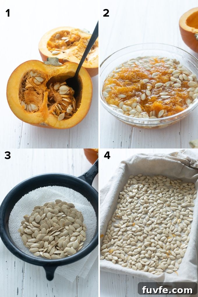 How to clean pumpkin seeds