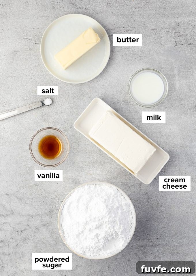 Cream Cheese Frosting Recipe for Cakes and Cupcakes 4 cream cheese frosting recipe ingredients