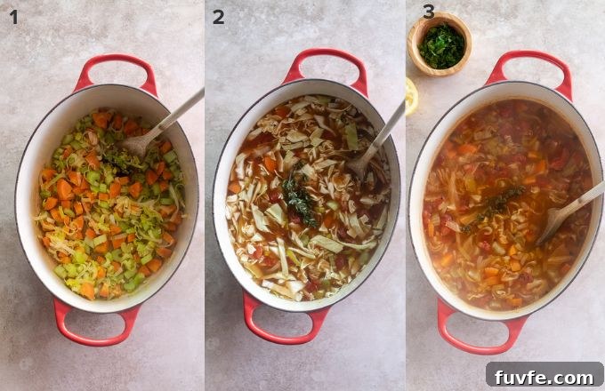 How to make cabbage vegetable soup