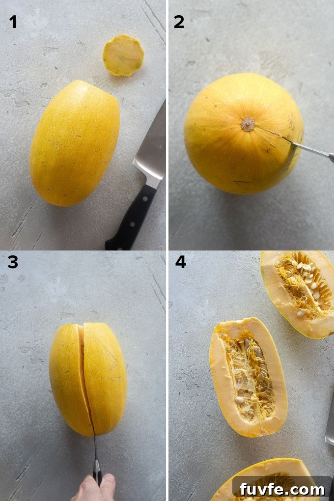 How to cut a spaghetti squash