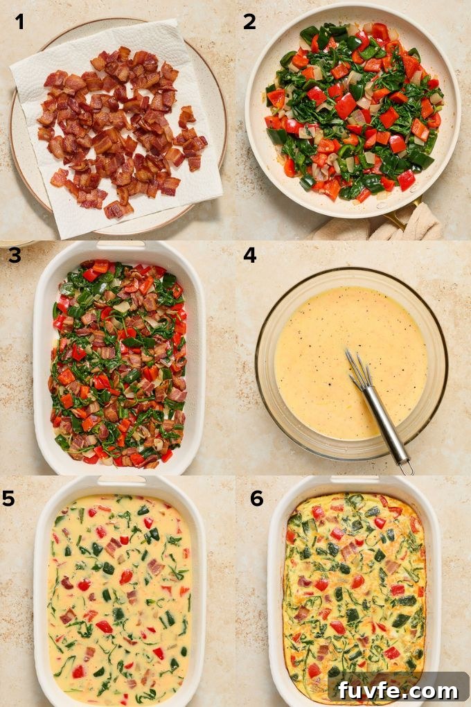 How to make bacon and egg bake.