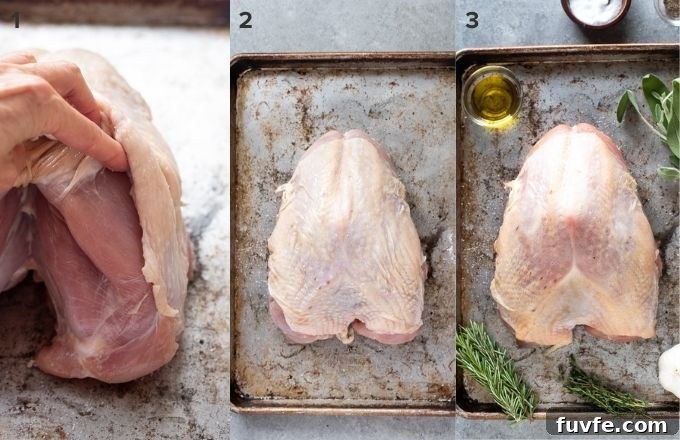 How to dry brine turkey breast collage