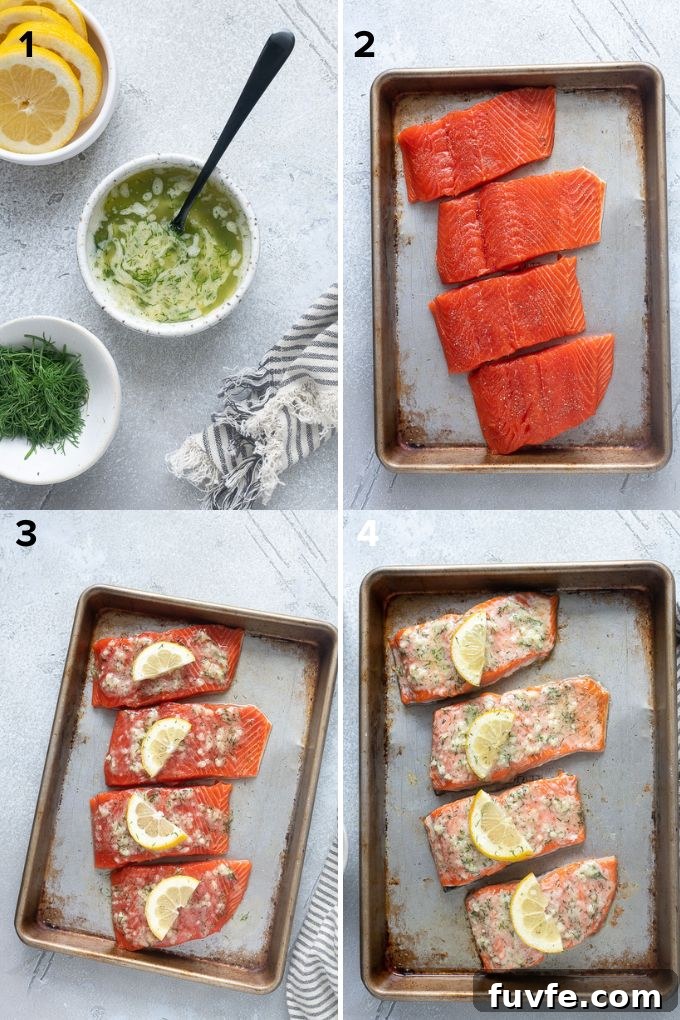 Garlic Butter Salmon Recipe for Tender, Flaky Fillets 5 How to make salmon with lemon garlic butter.