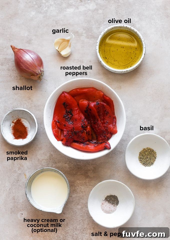 Homemade Roasted Red Pepper Sauce Recipe 3 Roasted red pepper sauce recipe ingredients.