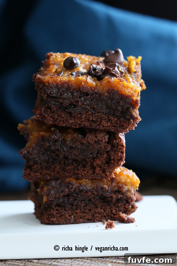 Vegan Pumpkin Brownies | Vegan Richa