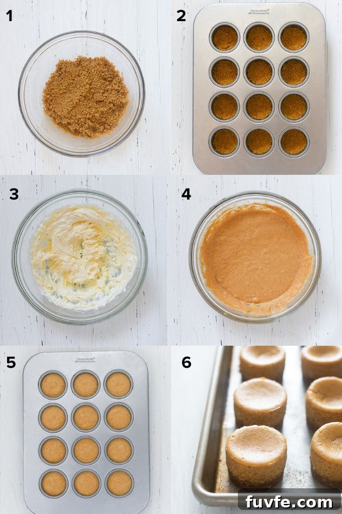 Mini Pumpkin Cheesecakes: Bite-Sized Fall Dessert Recipe 5 How to make mini pumpkin cheesecakes