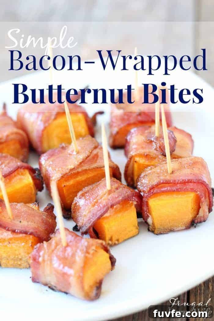 Bacon-Wrapped Butternut Squash Bites: Crispy Savory Appetizers 2 These bacon-wrapped butternut bites are perfect appetizers for your Christmas party!