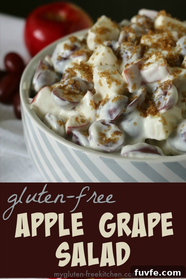 Gluten-Free Apple and Grape Salad Recipe for Fresh Fall Sides 7 Apple Grape Salad naturally gluten-free recipe.