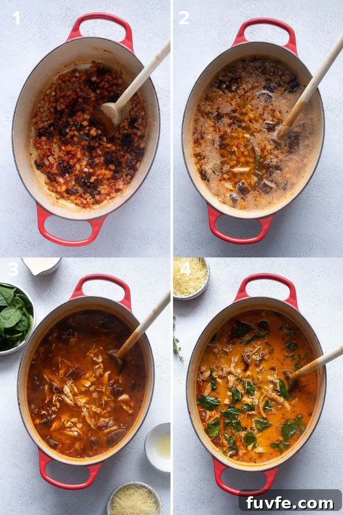 Creamy Marry Me Chicken Soup with Sun Dried Tomatoes 5 How to make tuscan chicken soup.