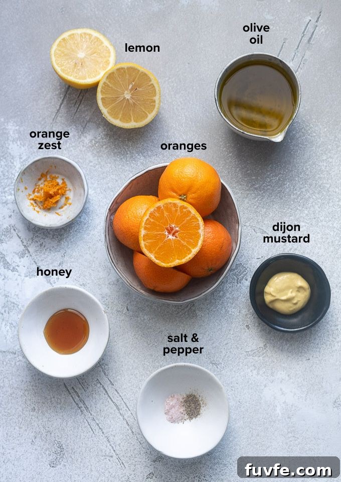 Zesty Citrus Vinaigrette Recipe for Salads and Marinades 4 Citrus vinaigrette recipe ingredients.