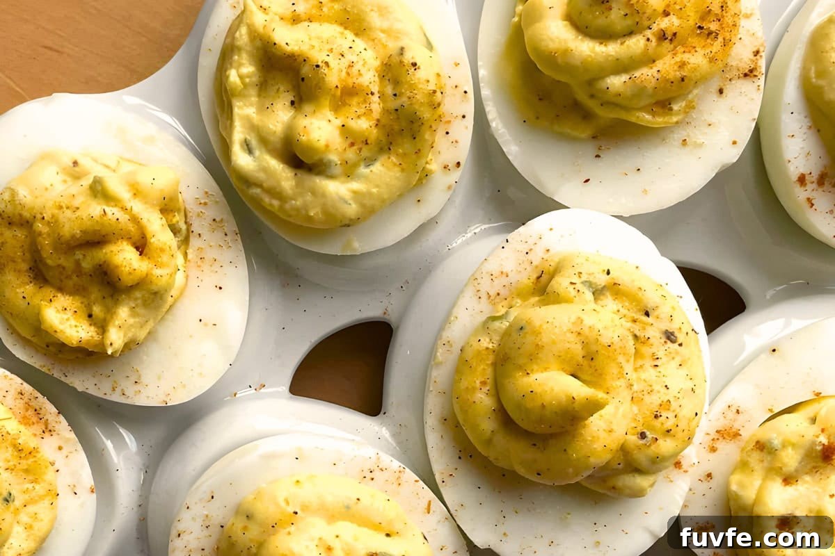 Deviled eggs on a plate