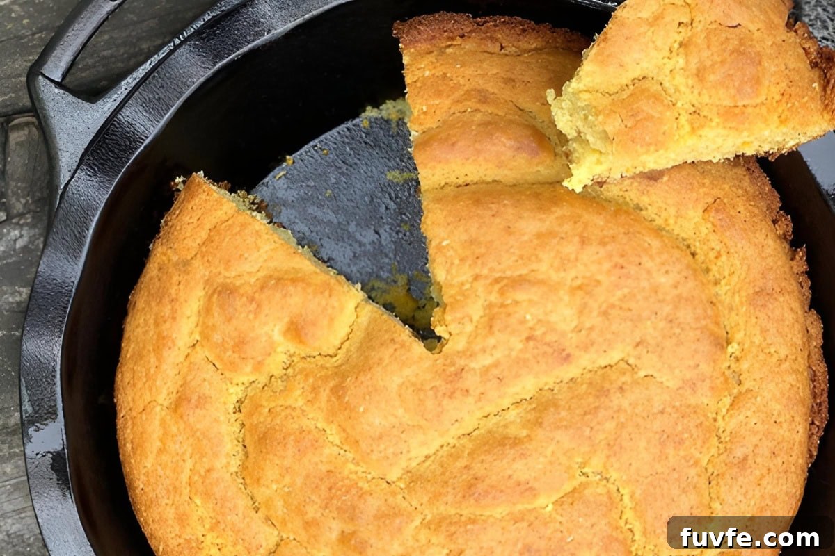 Slice of southern cornbread