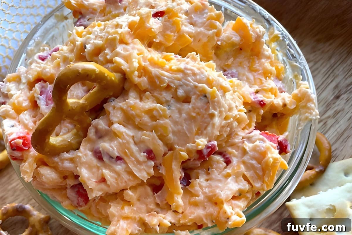 A bowl of pimento cheese