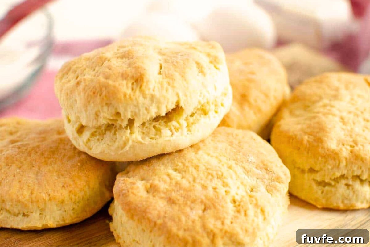 Fresh sour cream biscuits