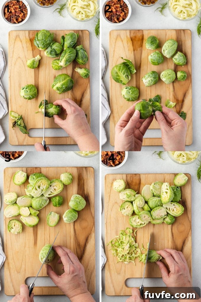 How to shred brussels sprouts