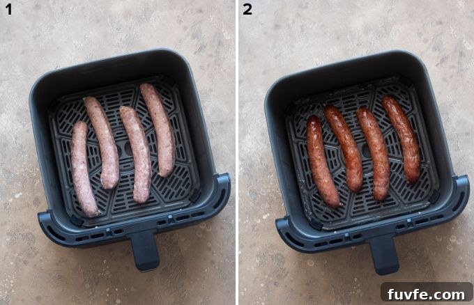 How to cook sausage in the air fryer.