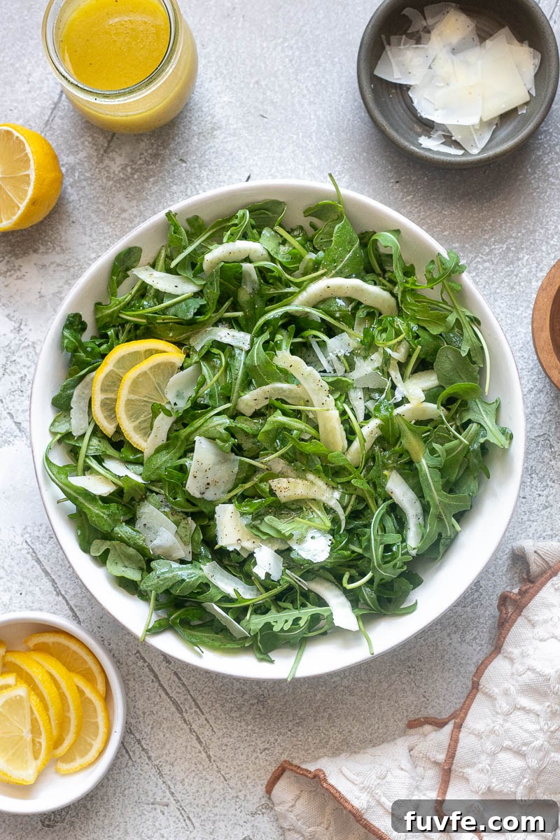 April Produce Guide: What's Fresh This Month 10 Arugula and fennel salad with lemon vinaigrette.