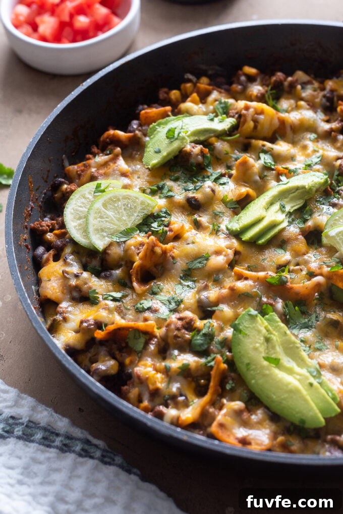 Cheesy Ground Beef Enchilada Casserole Recipe 3 Enchiladas skillet with ground beef.
