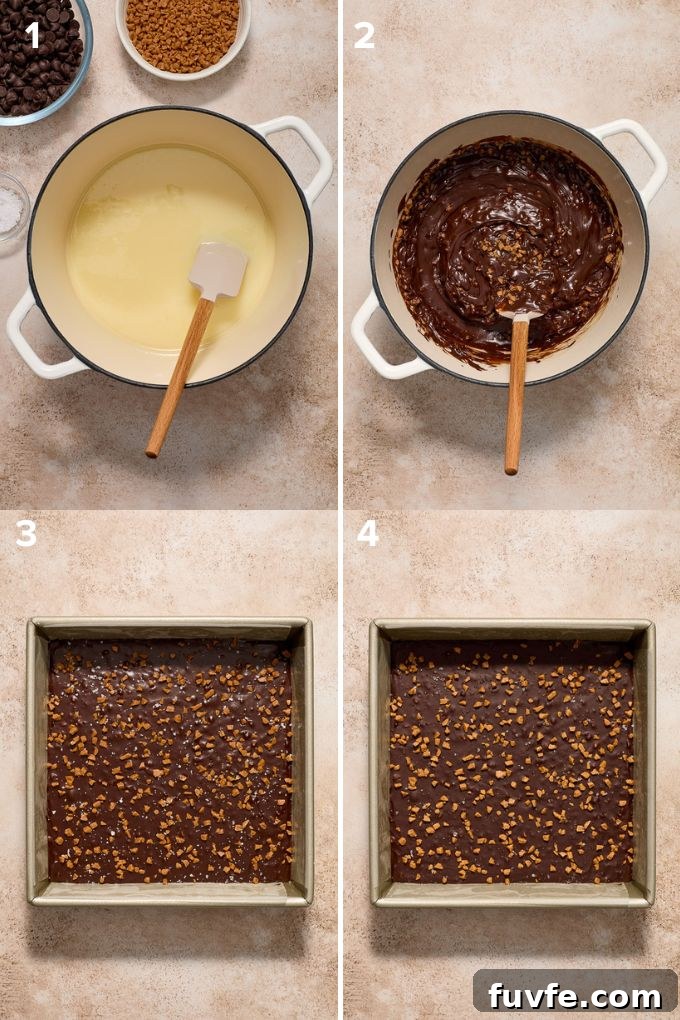 How to make fudge with dark chocolate.