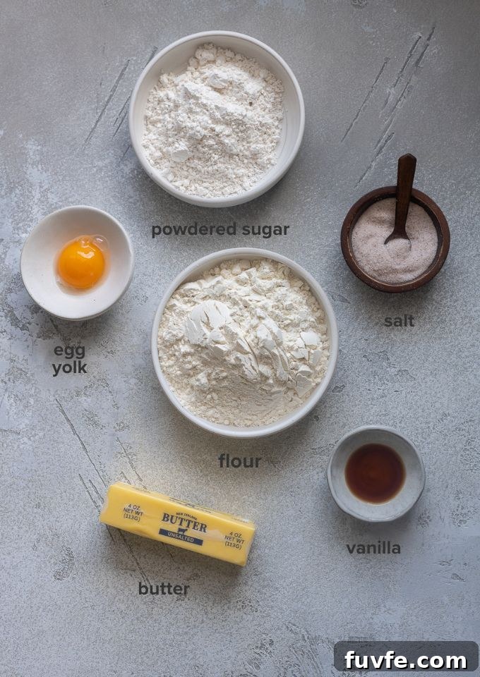 Pate sucree recipe ingredients.