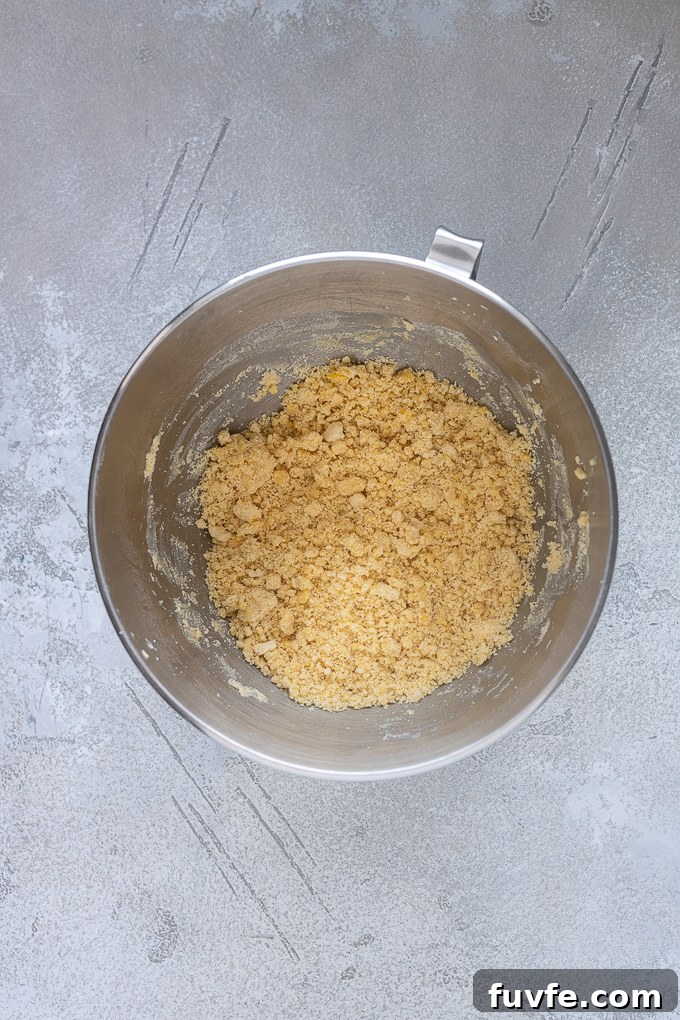 Pate sucree dough after mixing.