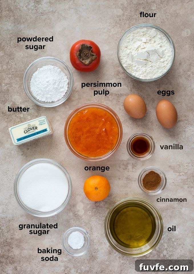 persimmon cake ingredients