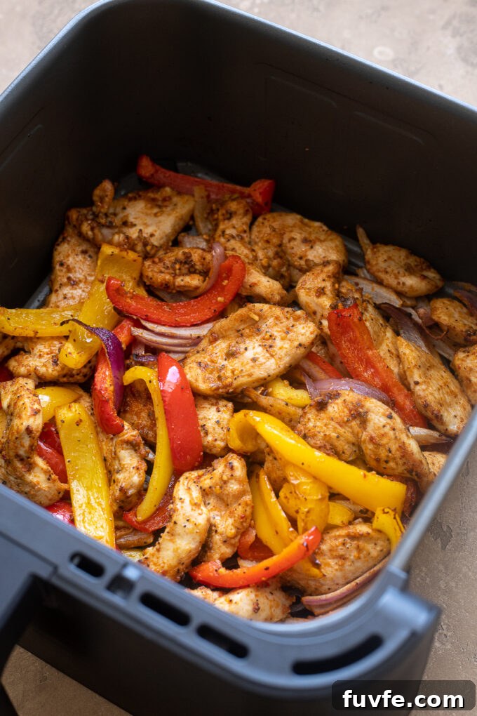 Air Fryer Chicken Fajitas Recipe: 20-Minute Dinner 9 Chicken fajitas in air fryer.