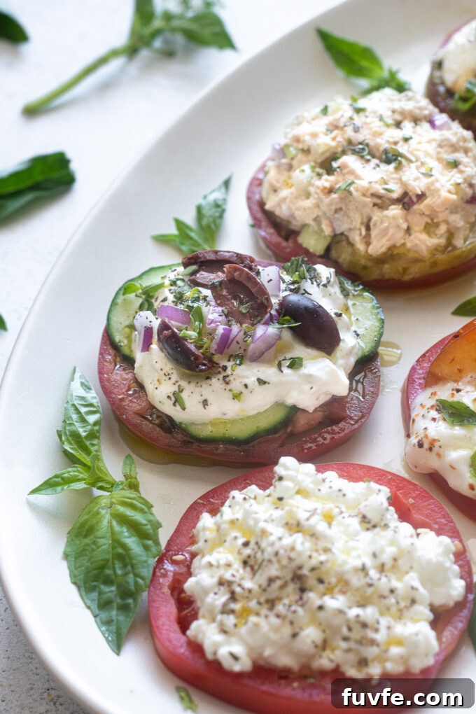 Heirloom tomato flight with Greek topping.