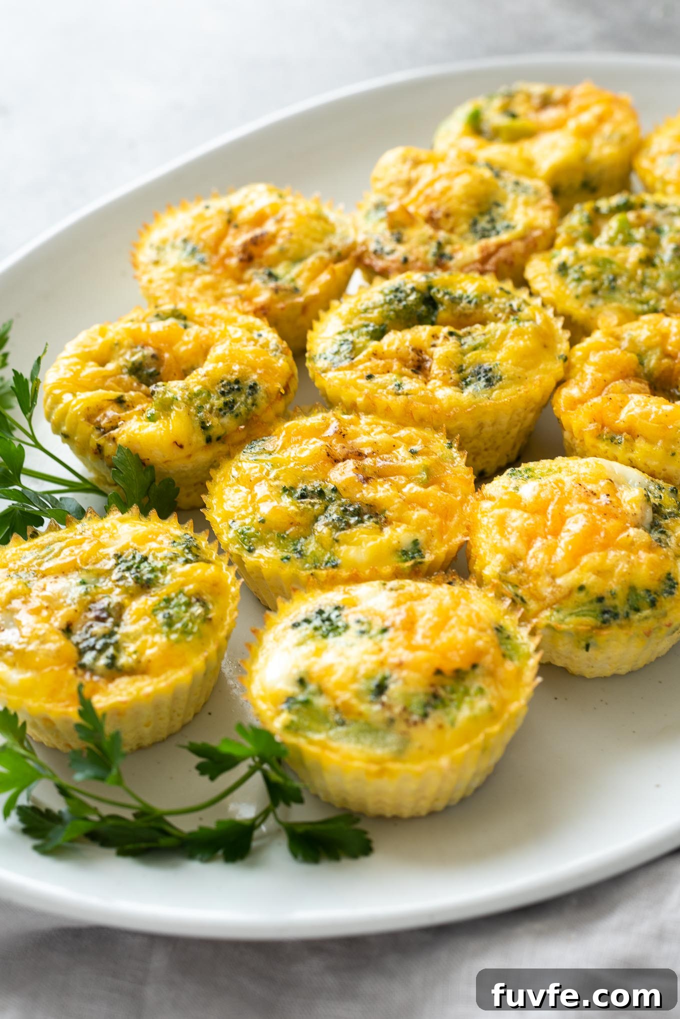October Produce Guide: Fruits and Vegetables in Season 13 Mini crustless broccoli quiche on a serving platter