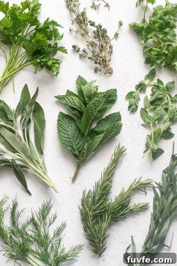 How to Pick and Store Produce to Keep It Fresh Longer 3 Variety of herbs and greens