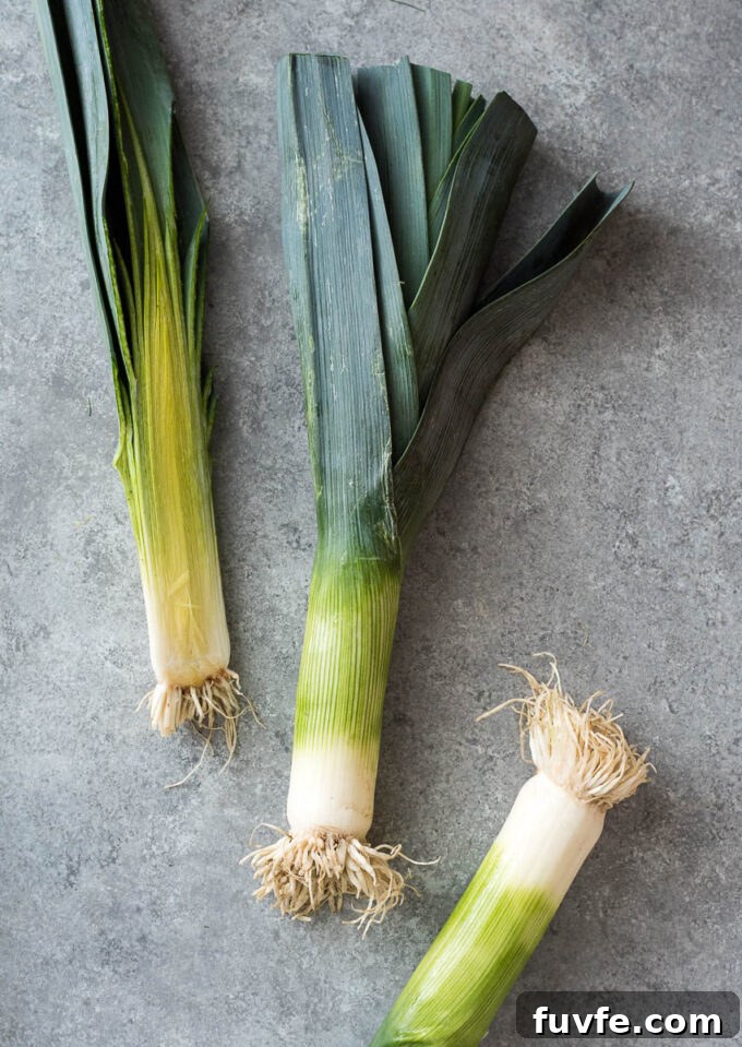 How to Pick and Store Produce to Keep It Fresh Longer 6 Photo of leeks for how to choose and store alliums.
